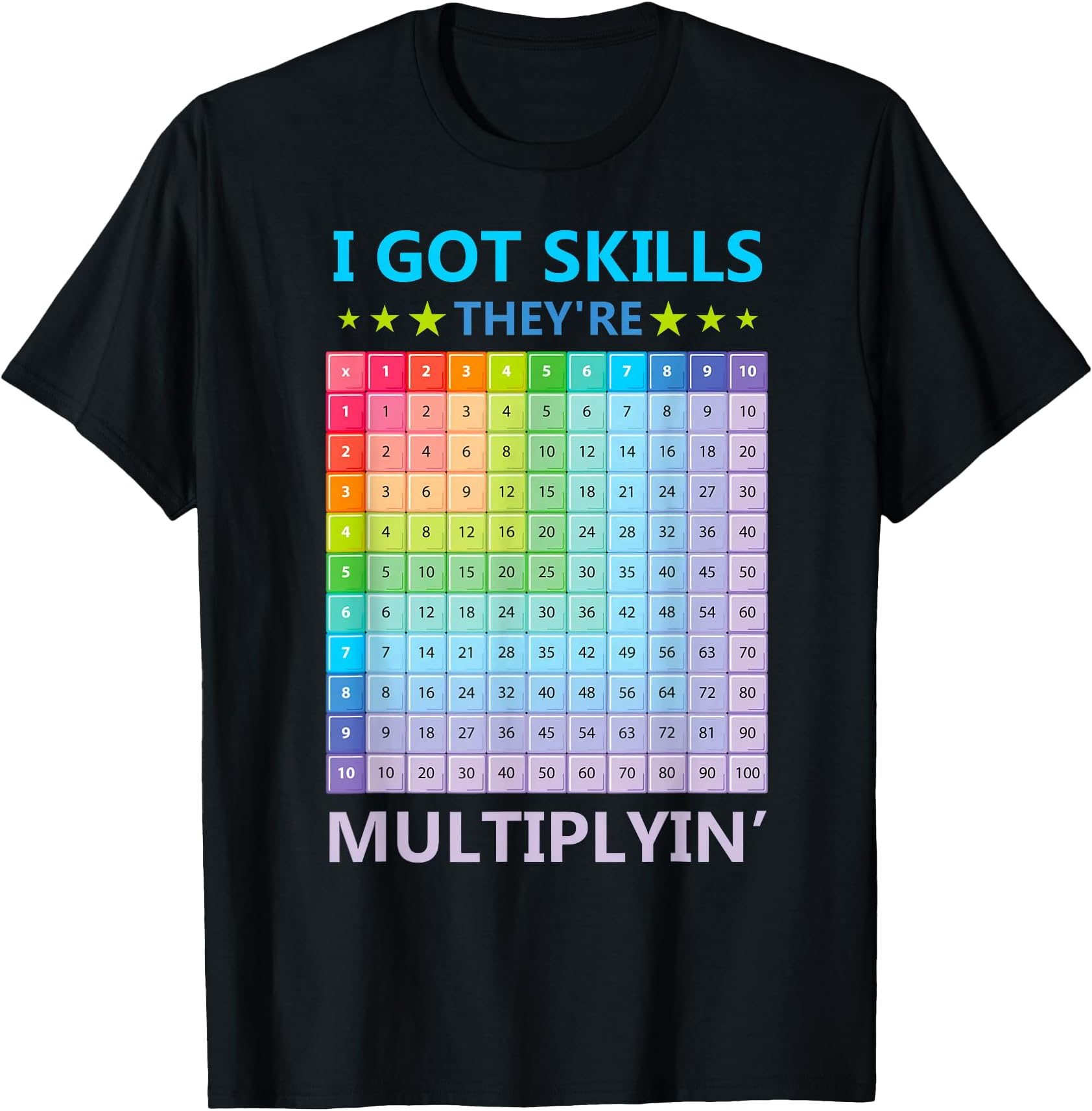 I Got Skills They're Multiplying Funny Math Teacher Students T-Shirt