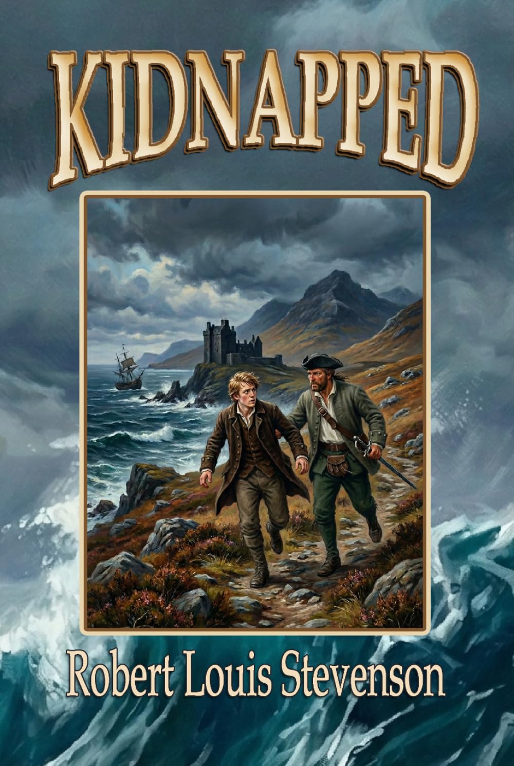 Kidnapped: A Classic Coming-of-Age Adventure of Betrayal, Escape, Friendship and Survival. Large Print Edition