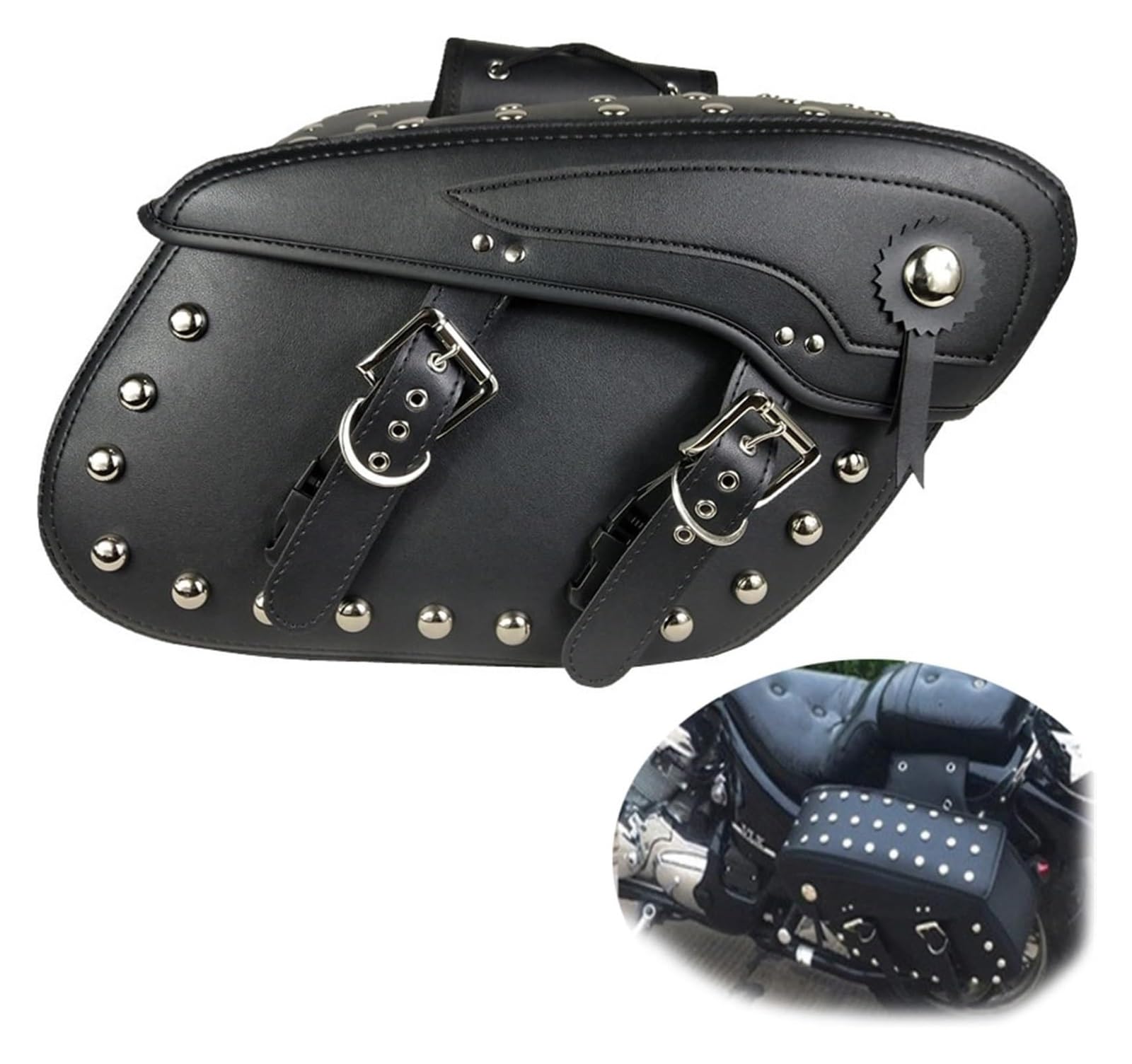 Bolsa Trasera para Motocicleta Bolsa De Sillín De Motocicleta Kit De Bolsa Lateral Bolsa De Equipaje Bolsa Trasera De Sillín De Motor Bolsa De Moto