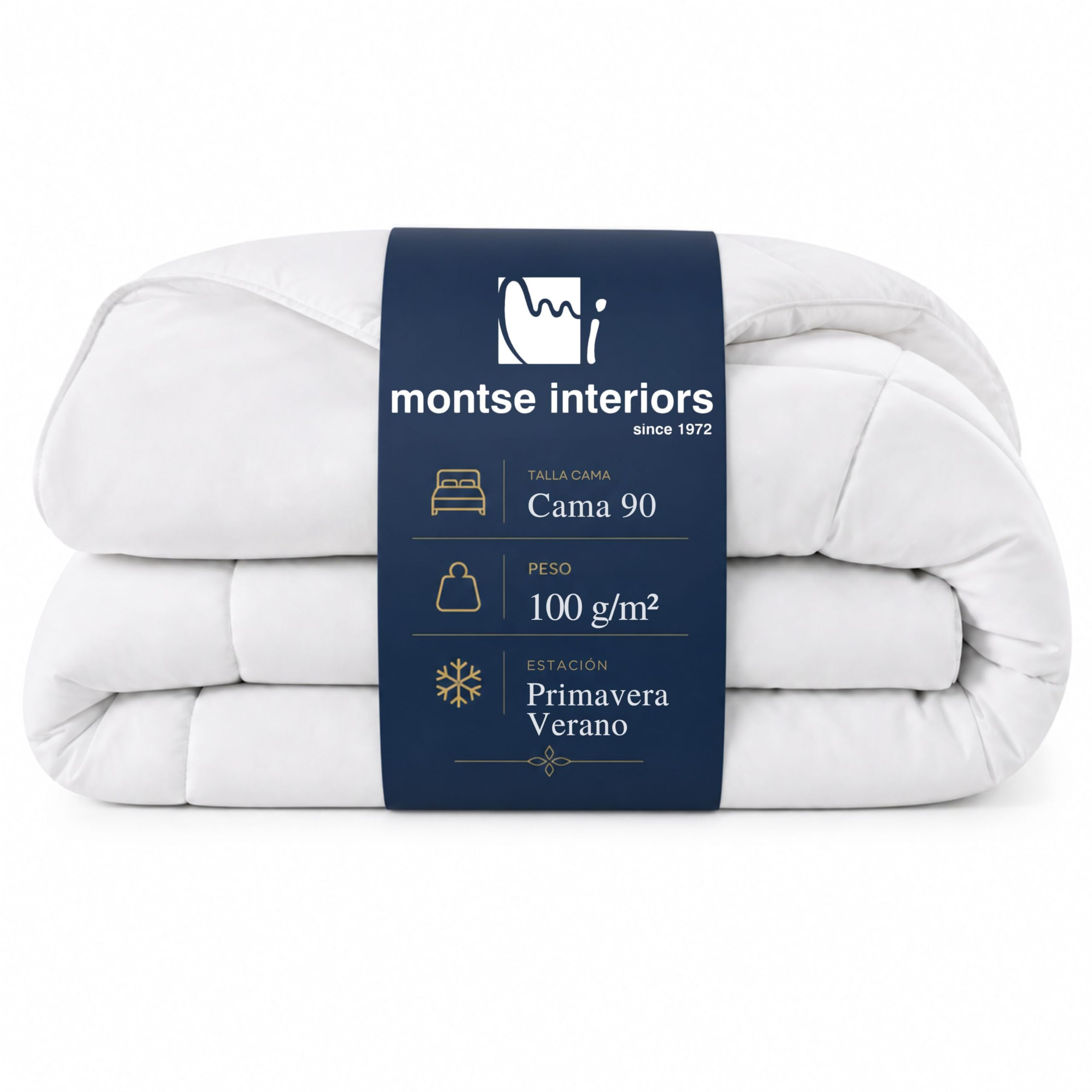 Montse Interiors Edredon Cama 90 | Relleno nordico 150x220 Primavera-Verano 100gr | 100% Microfibra Transpirable y Lavable
