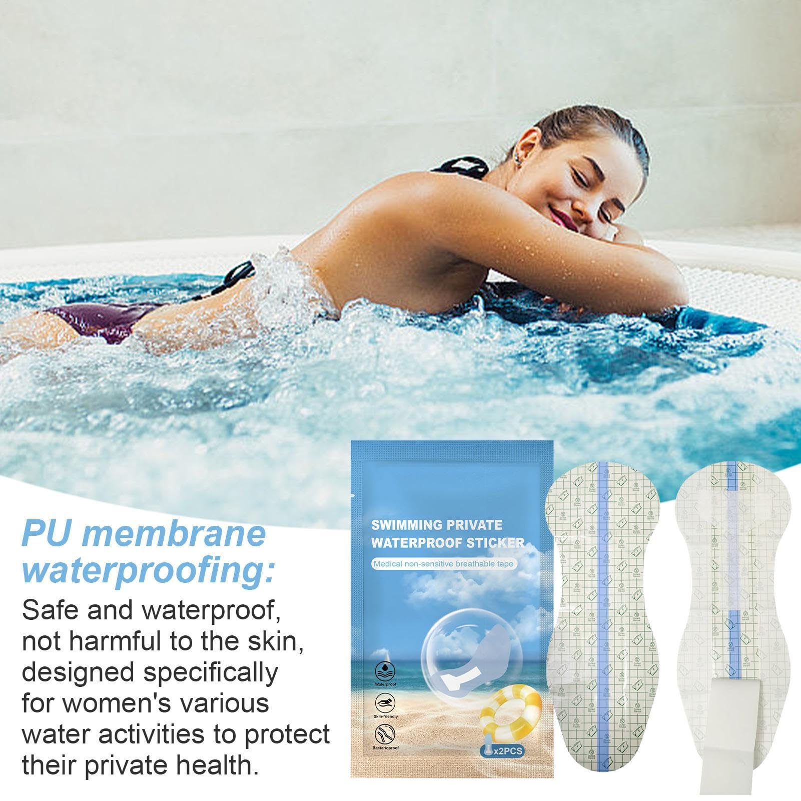 Wasserfeste Slip-Einlagen Für Schwimmen | Transparente PU Damenhygienebinde | Sichere Hygieneeinlagen, Ultradünne Schwimmaufkleber | Damen Baden