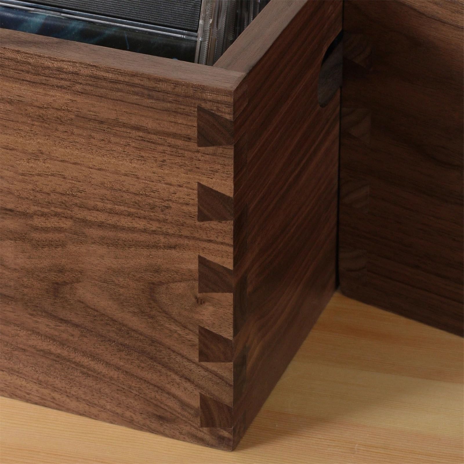 Custodia per CD Home Scatola portaoggetti in legno for CD e dischi, libreria da tavolo, portacassette Portadischi
