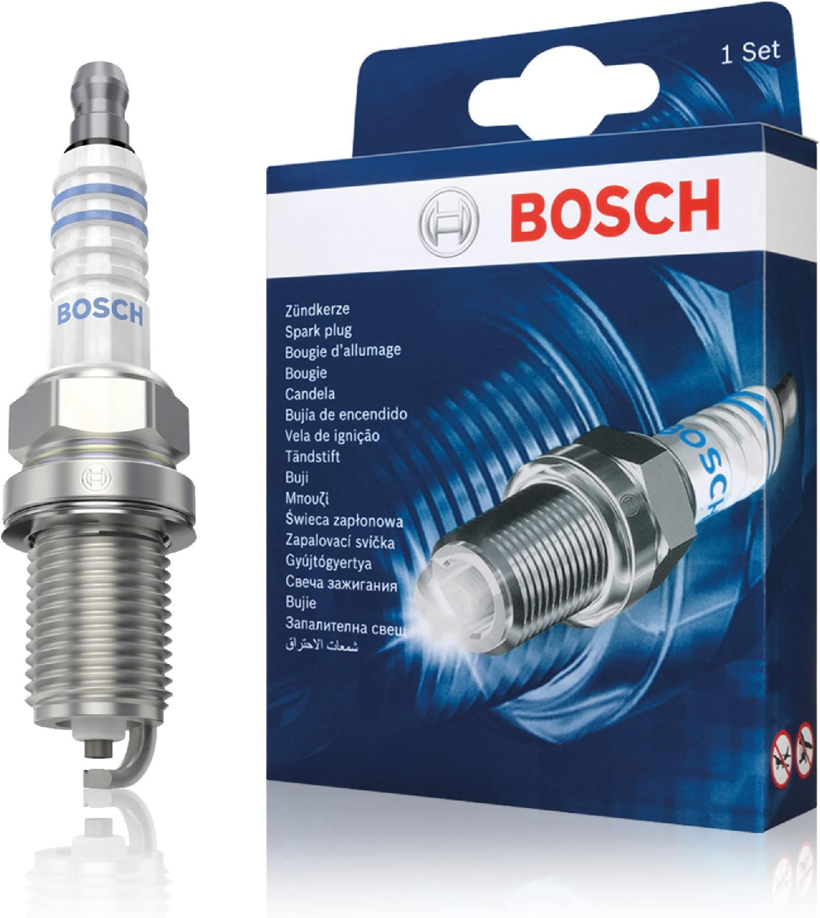 Bosch Bougie D'Allumage Double Iridium FR7NI332S - Réf. 0242236577 - Performance Premium