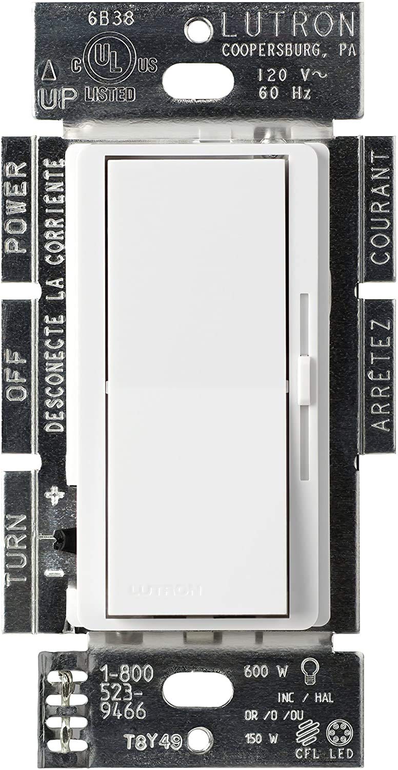 Lutron Diva LED+ Dimmer Switch, Paddle Dimmer, Single Pole/3-way