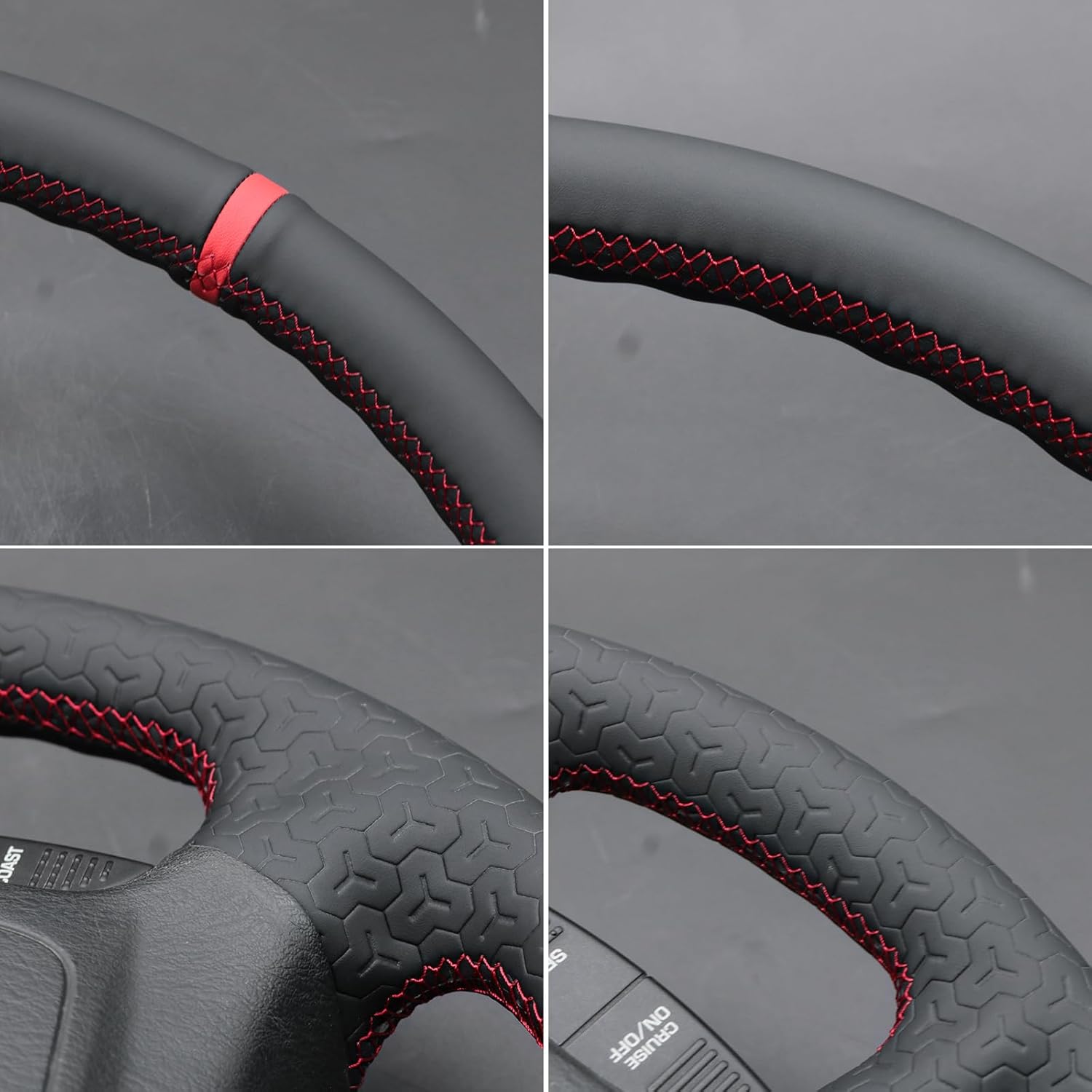 MEWANT Hand Stitched Steering Wheel Cover Wrap for Dodge Ram 1998-2002/Dodge Dakota SLT Sport R/T 1997-2004 Steering Wheel Accessories for Dodge Ram