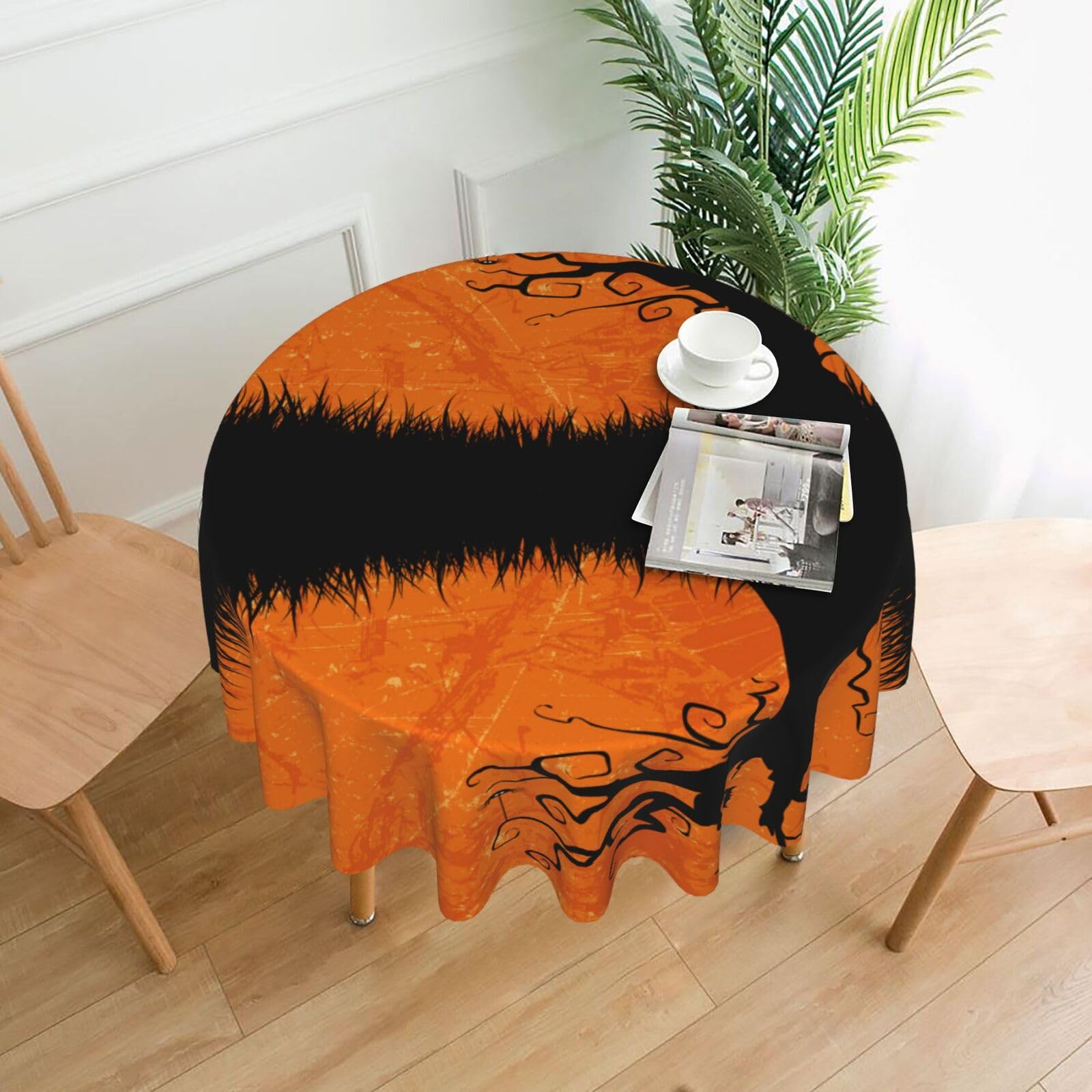 Nappes rondes en polyester résistantes aux plis nappe lavable durable