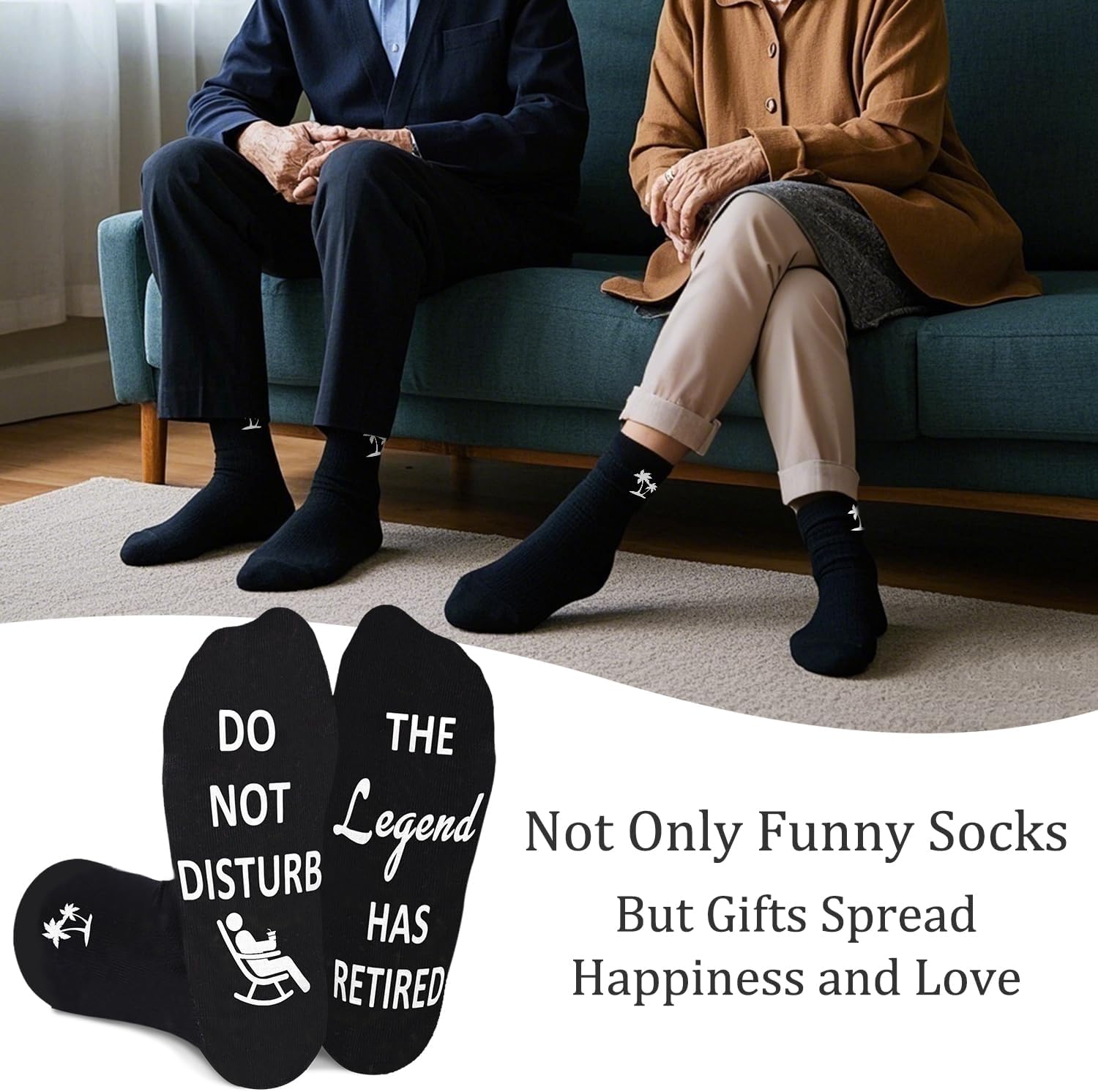 Juesly Retirement Gifts for Men Women, Funny Socks Mens Retirement Gifts 2026 Ready for Present