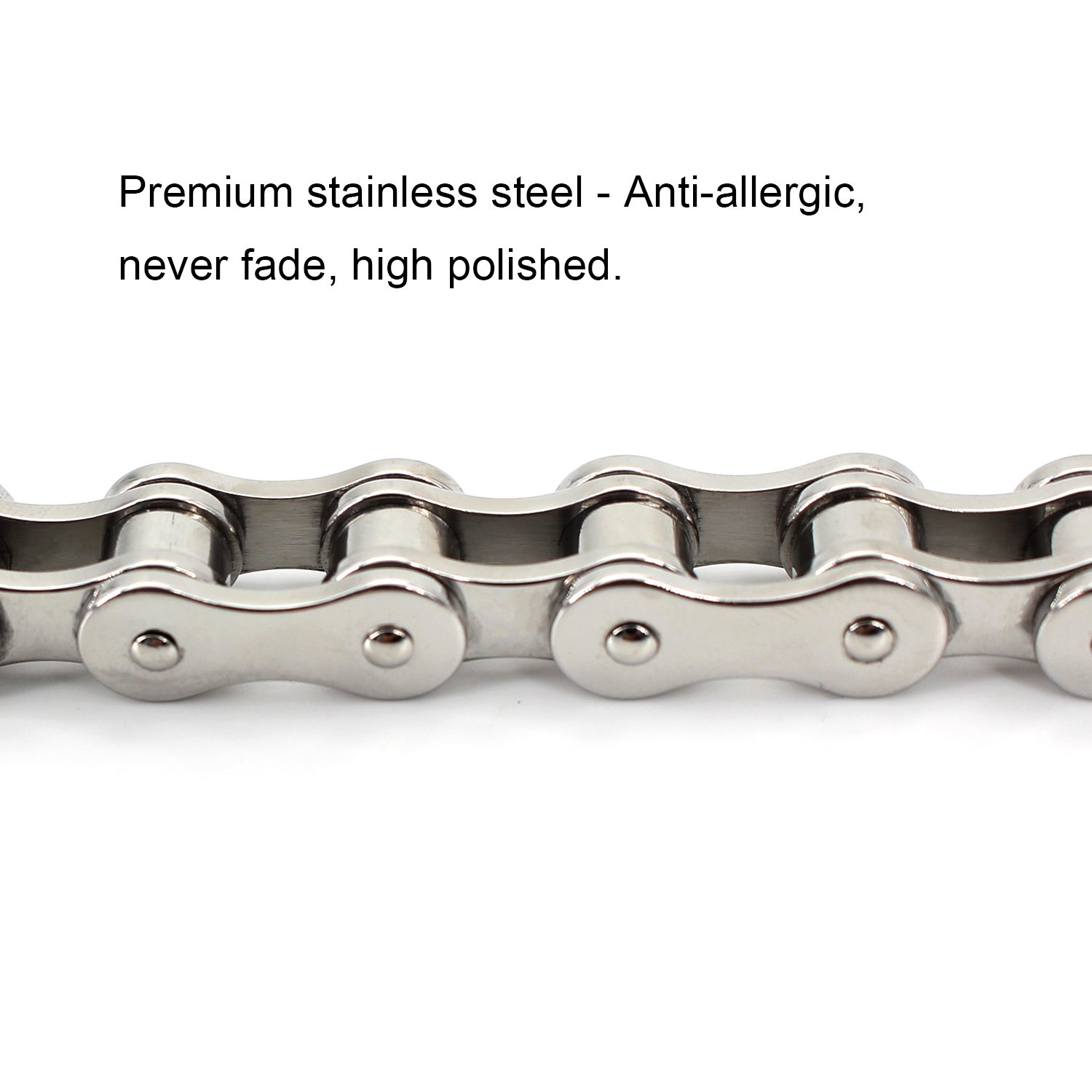 Ovinm Stainless Steel Bike Chain Bracelet Fidget Chain for ADD, ADHD