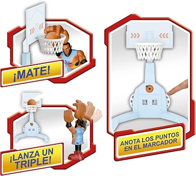 Famosa - Space Jam Super Dunks Basketball Court with Lebron Figure for Throwing Tries or Mates (700016841)