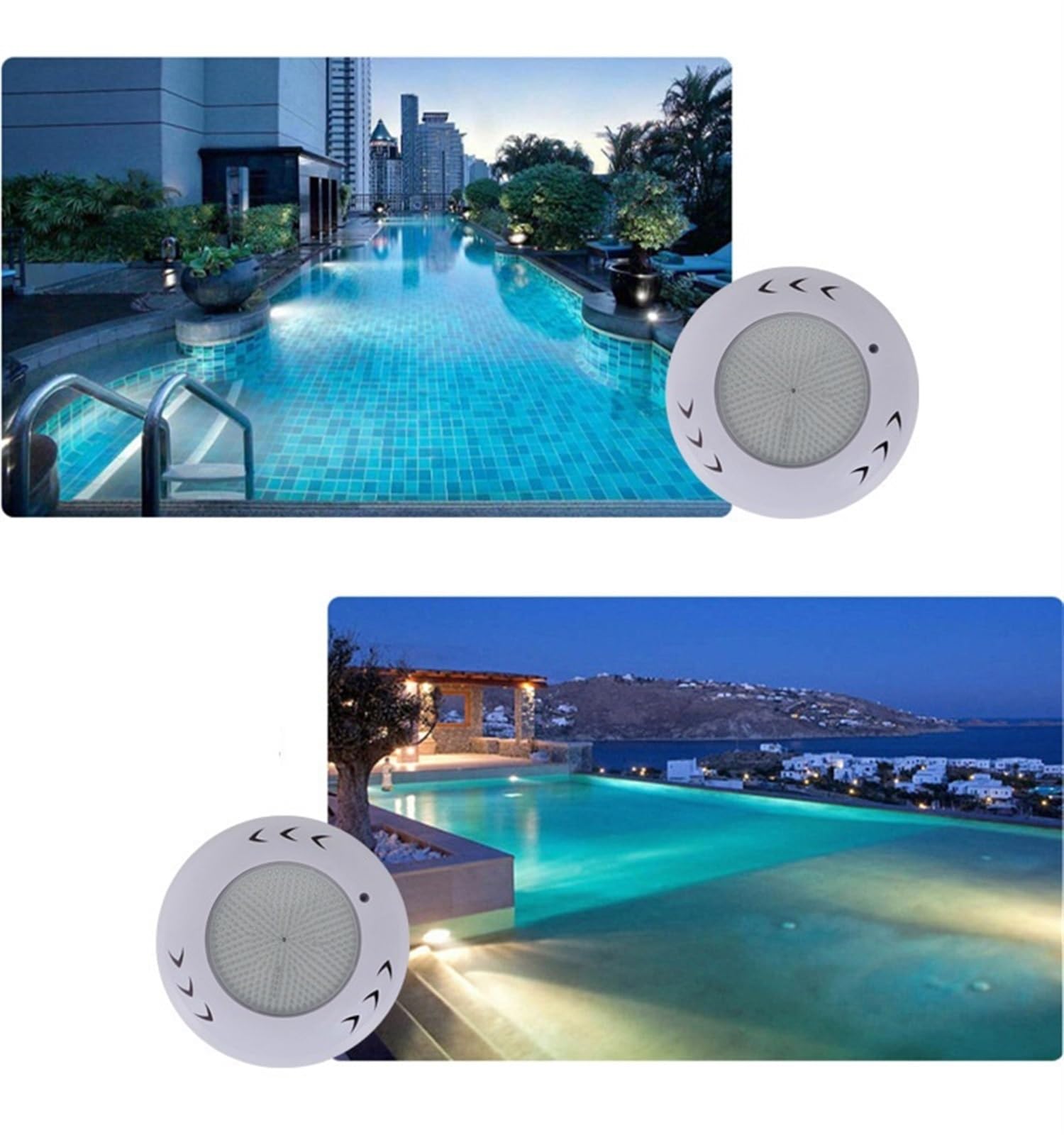 EDEDE Luci Piscina, Luce for Piscina a LED Luce da Parete Luce for Piscina Luce Subacquea Luce Impermeabile 12V Luce for Piscina con Telecomando IP68(White,35W(φ280mm))