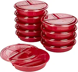 Recipientes para refeição semana Good Cook Meal Prep on Fleek, vermelho, pacote com 10