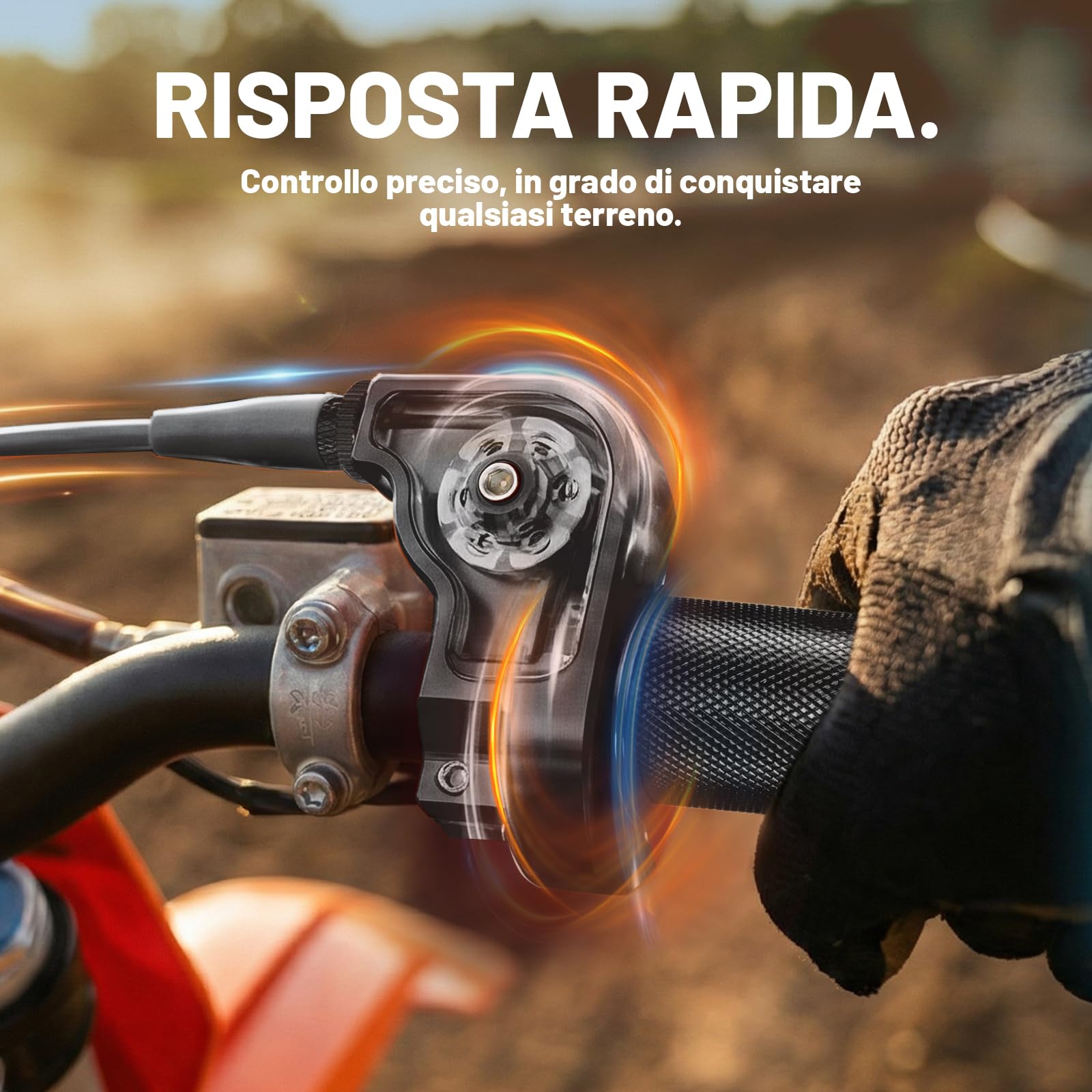 Gas Rapido Domino Moto 7/8'' 22mm Manopole Acceleratore Quick Draw Regolabile Universale per EXC SX XC XC-W EXC-F RR CR CRF CT200U YZ YZF PW WR TTR KLX KX KXF TE TX 50-250cc Pit Dirt Bike Scooter Nero