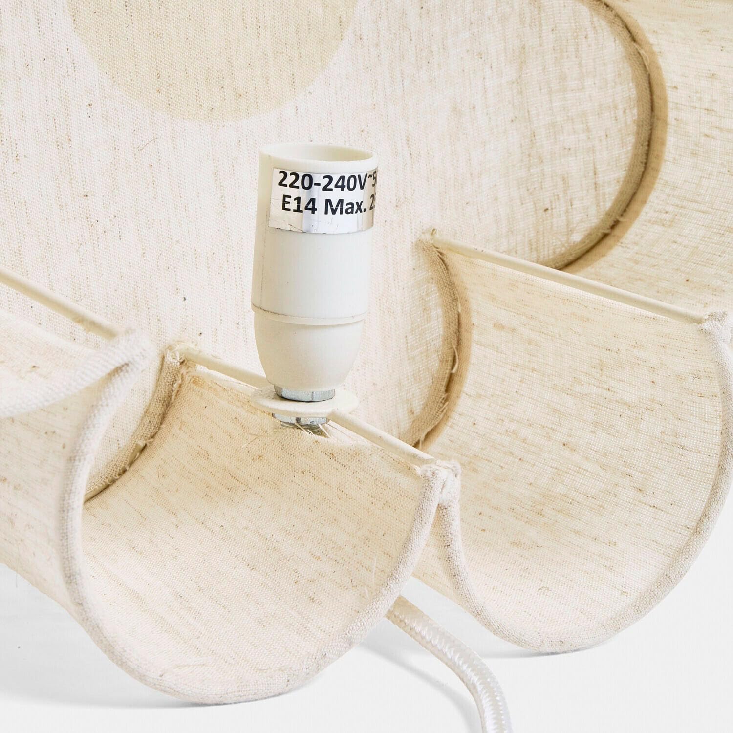 Loberon Wandlampe Poppeline - Niedliche Blumenform - Perfekt fürs Kinderzimmer - Warmes Licht - Wandleuchte - Eisen - Baumwolle, beige/gelb