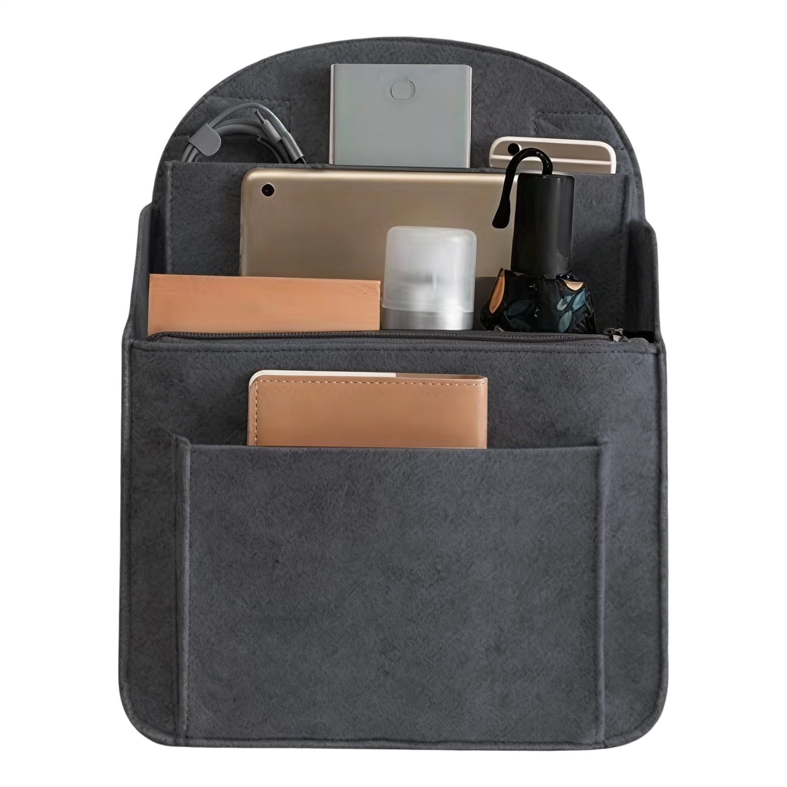 Inserto organizer per borse, adatto a varie borse, piccolo/grande, organizer per zaino in feltro, divisore per borse piccole, facile da trasportare, per campeggio, palestra, viaggi, pendolarismo