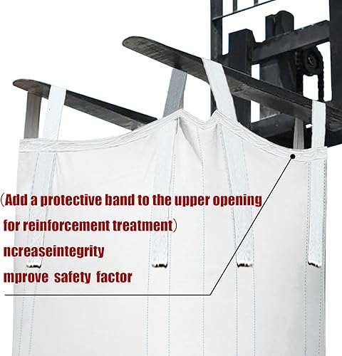 Miniatura 4 de Paquete de 10 bolsas a granel Aolikebao FIBC, bolsa de 1.5 toneladas, 39.4 pulgadas de largo x 39.4 pulgadas de ancho x 39.4 pulgadas de alto, 3300