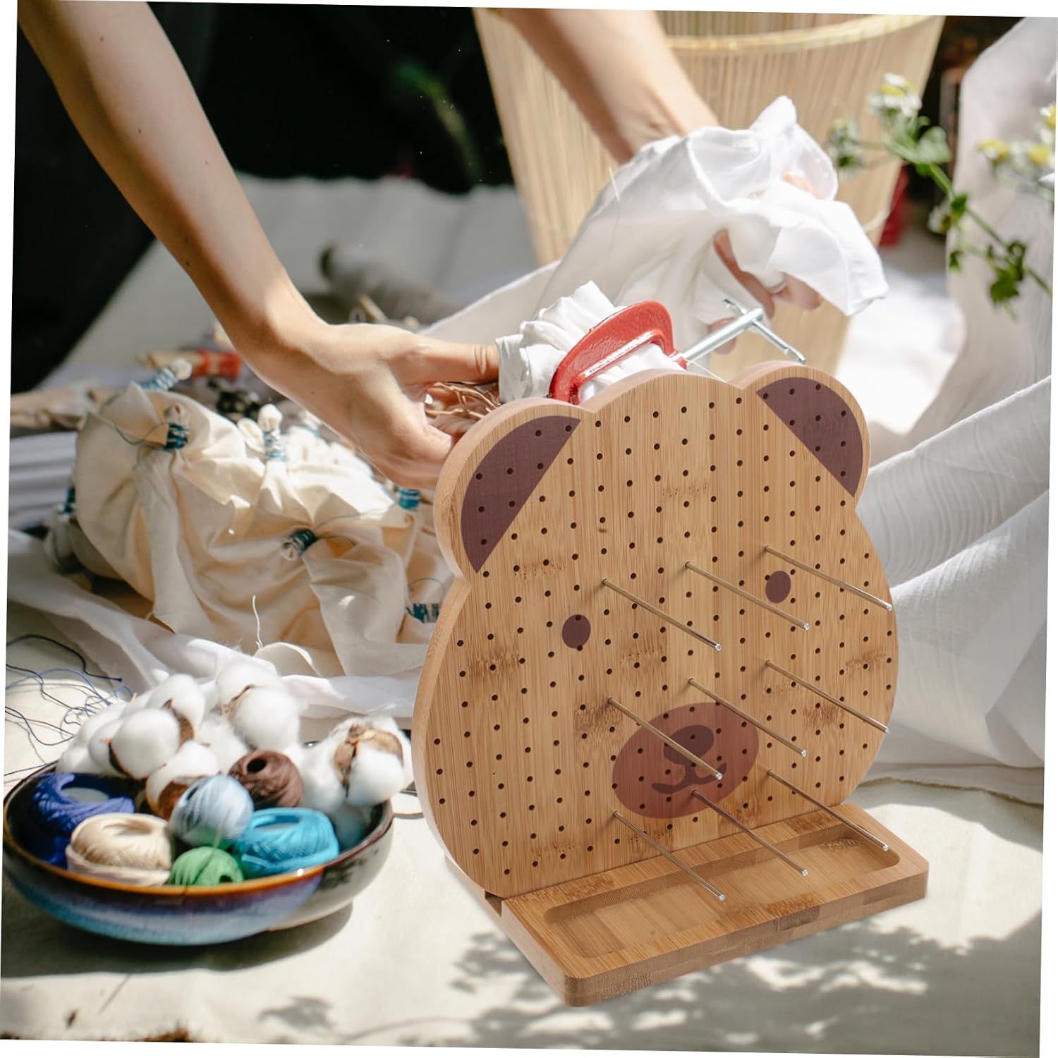 Wooden Crochet Blocking Board for Knitting Projects with Pins