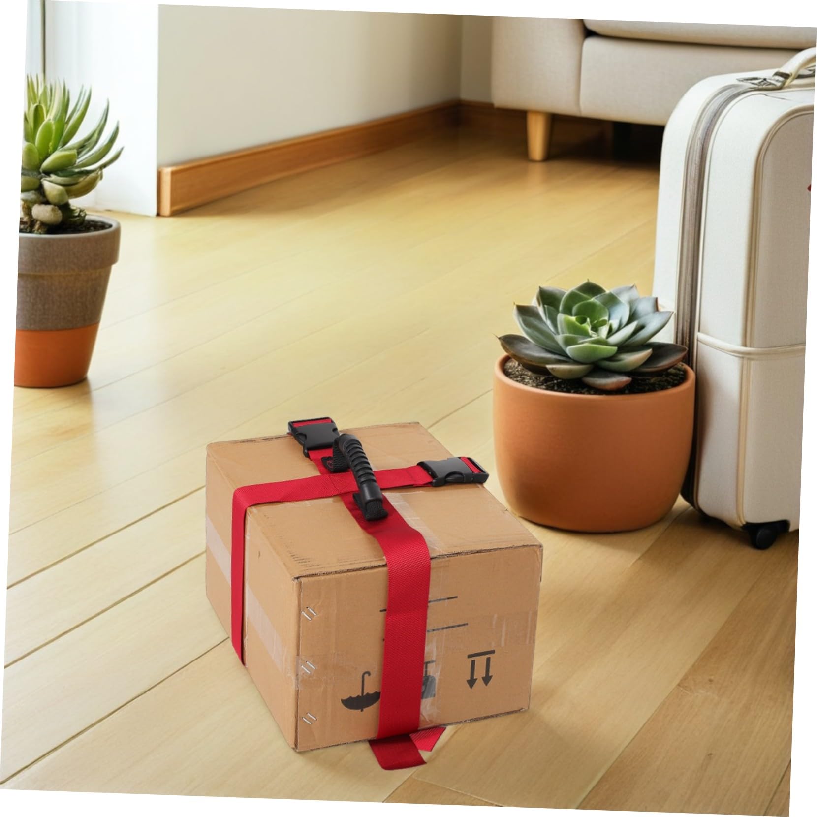 PRETYZOOM 3 Pièces Sangles de Levage Lourdes avec Système Arrimage Croisé pour Déménagement Transport Sécurisé de Meubles Appareils et Cartons Sangles Arrimage Portables et Compactes pour