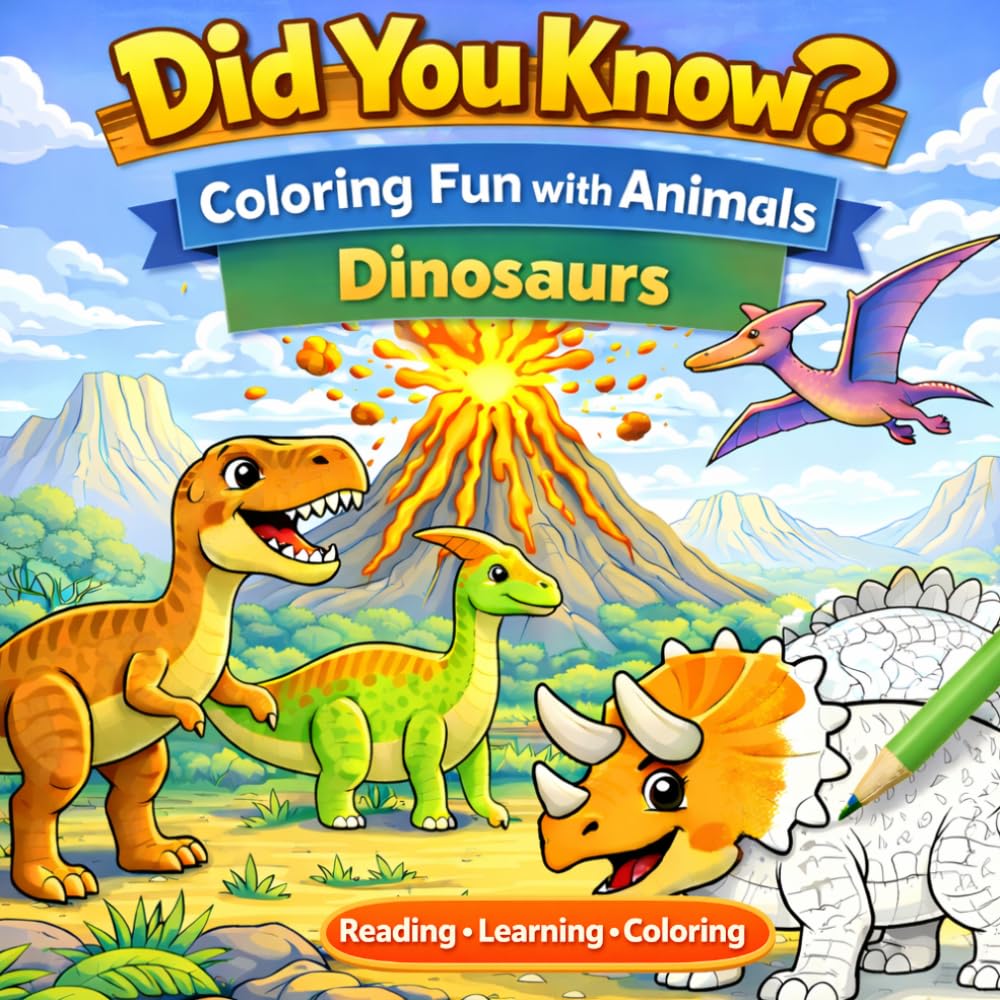 Did You Know? Coloring Fun with Animals: Dinosaurs