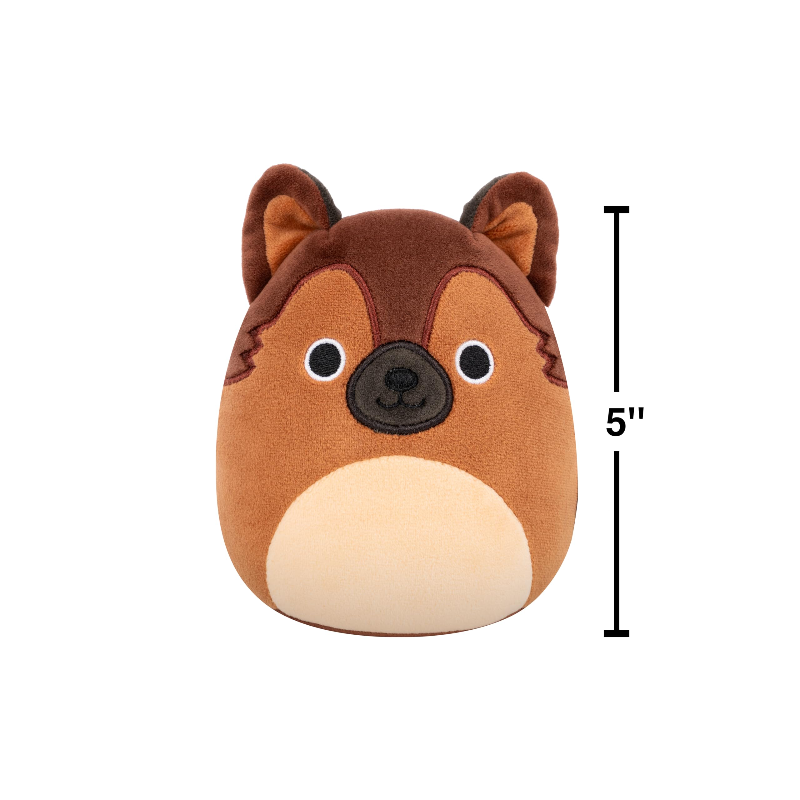 Squishmallows Original 5-Inch Fatima with Fuzzy Belly - Official Jazwares Plush: German Shepard