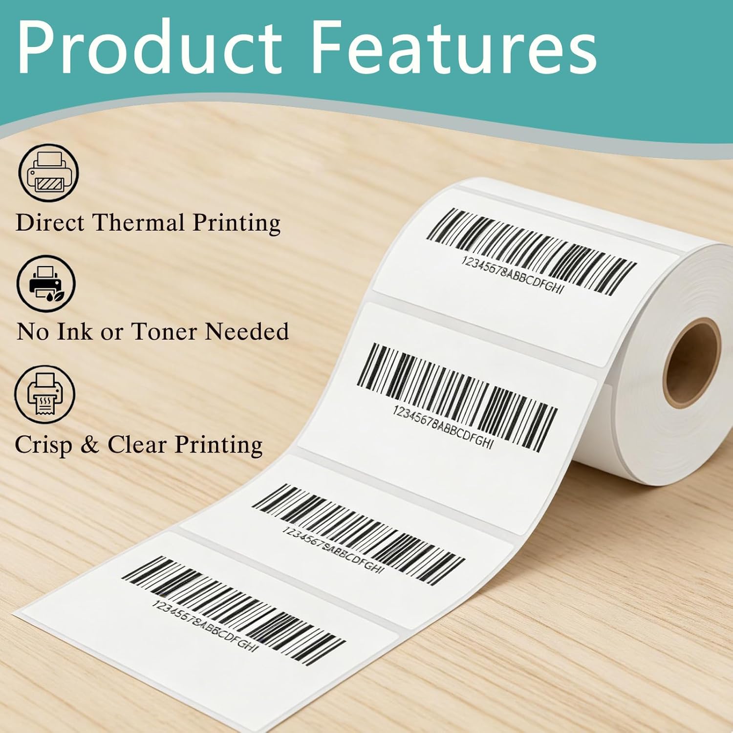 14 Rolls 4"x2" Direct Thermal Labels, 750 Labels/Roll (10500 Labels), Self-Adhesive Address Barcode Sticker Label Rolls, Compatible with Zebra, Rollo, Munbyn & Most Thermal Printers