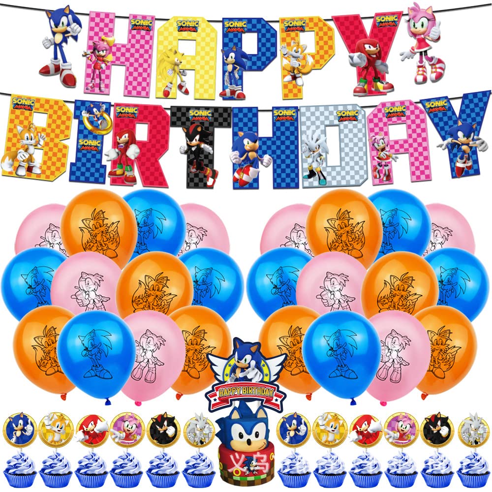 Buy Sonic Balloons Theme Birthday Party Decoration Kit, Sonic Birthday