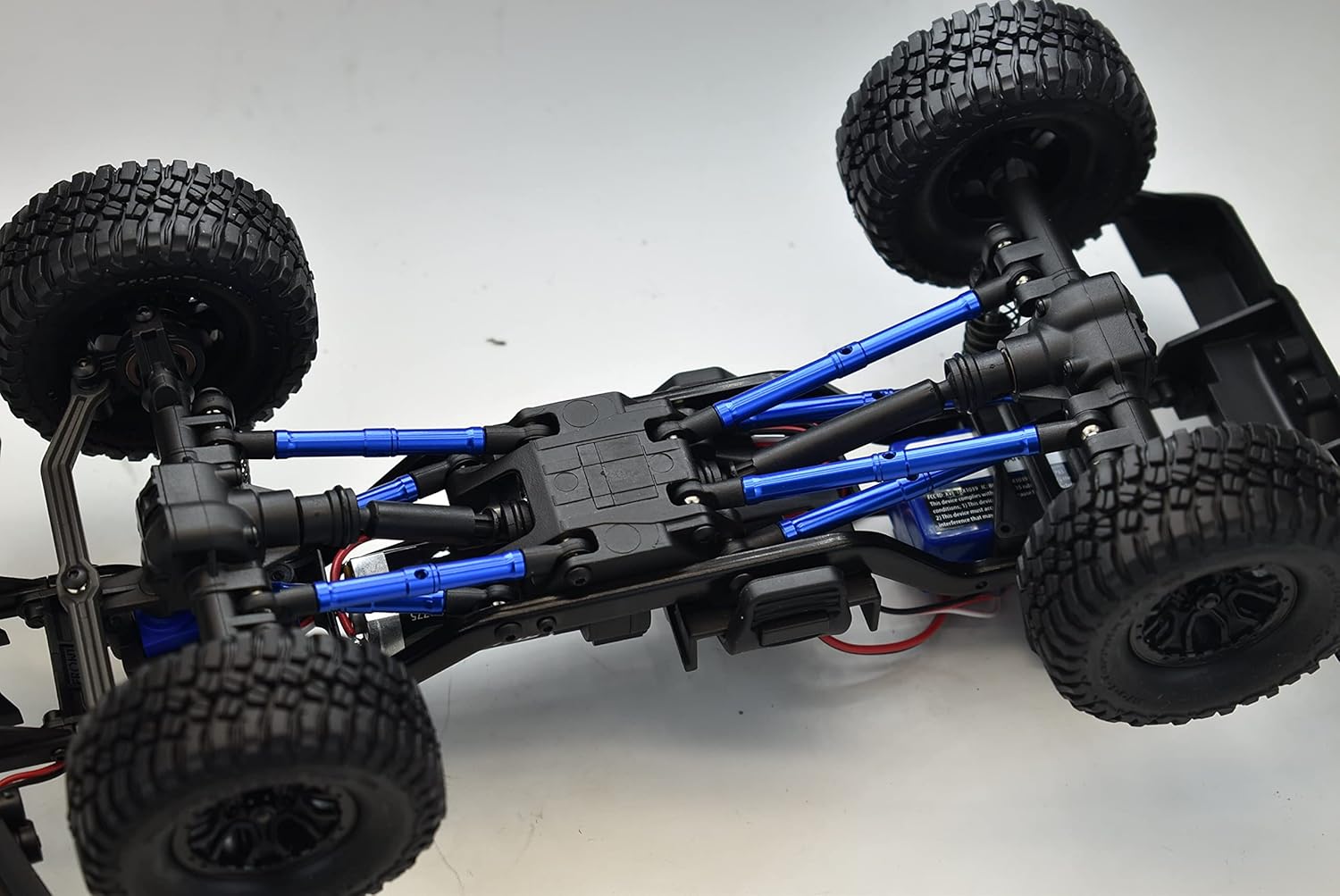 Aluminum 6061-T6 Adjustable Tie Rods Linkage for Traxxas 1:18 TRX4M Ford Bronco Crawler 97074-1 / TRX4M Land Rover Defender 97054-1 Upgrades - Blue