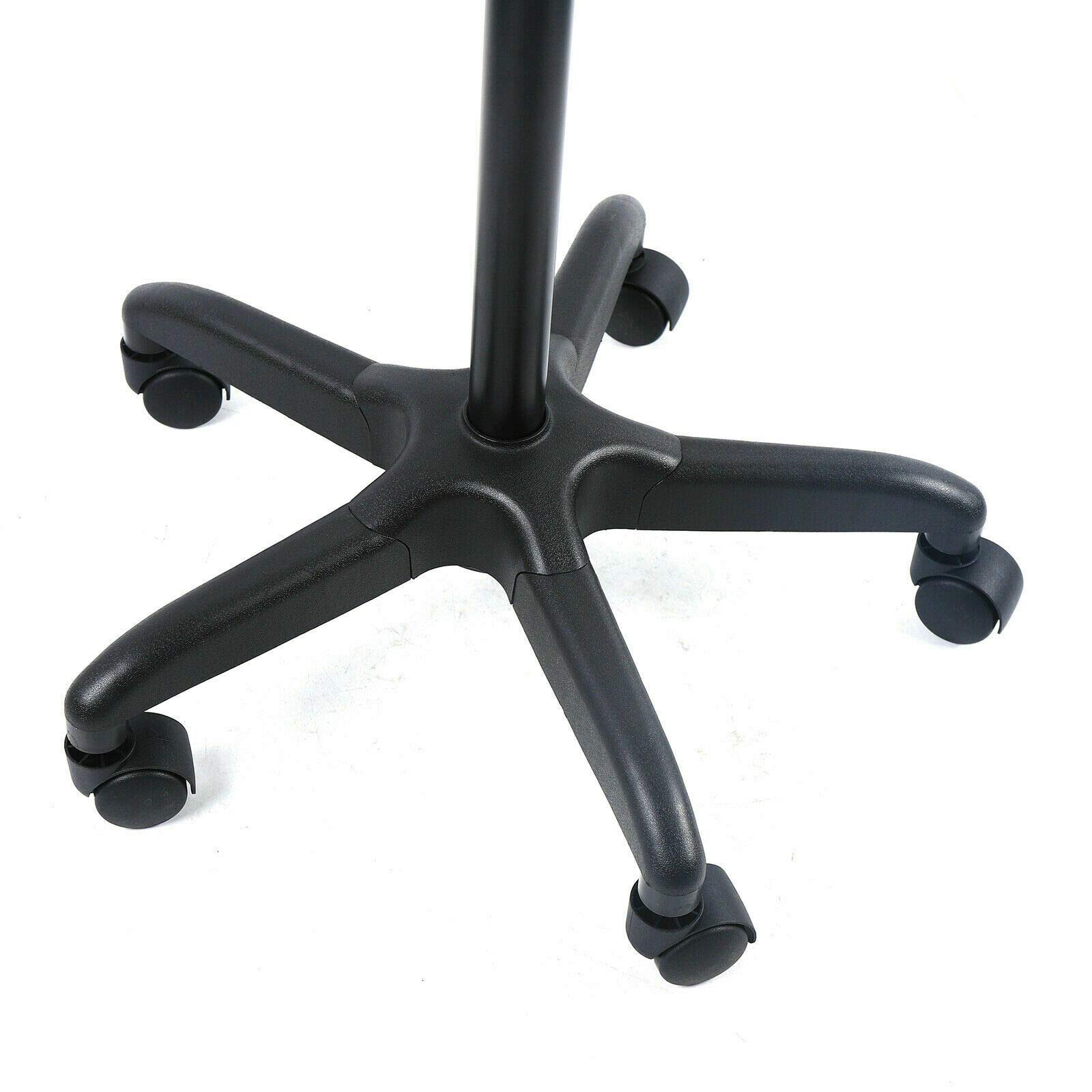 Carrito de trabajo de peluquería, carrito de belleza de metal, carrito de salón móvil, altura ajustable, para peluquería, salón de belleza, spa (negro)