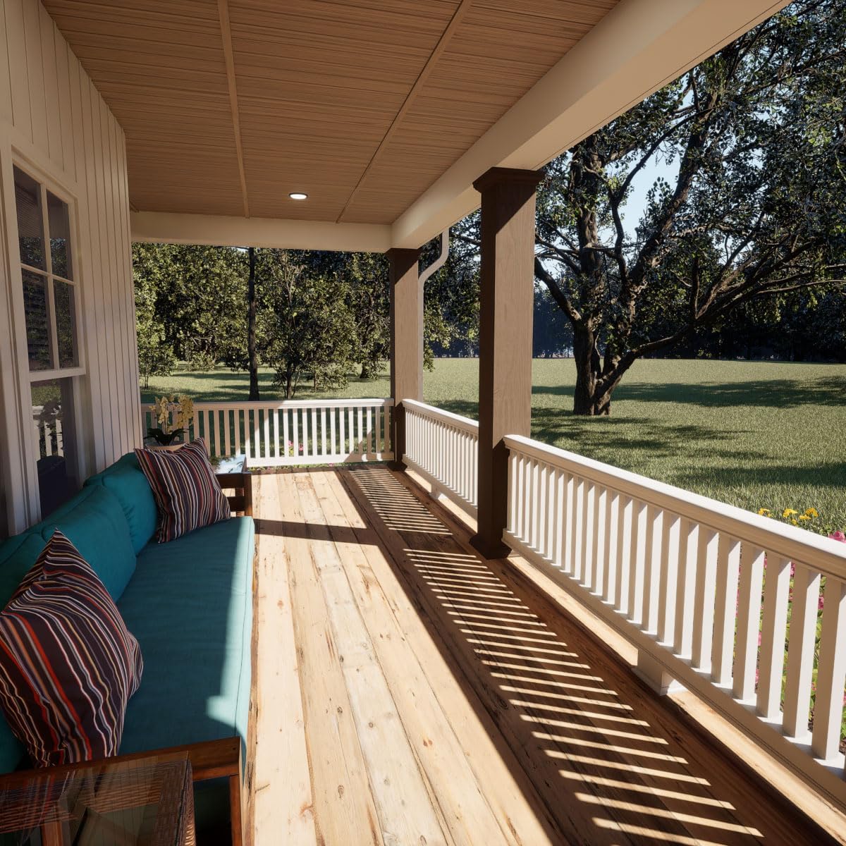 Endurathane 500 Series Square Baluster: 1 3/4"W x 20"H (5 5/8" On Center Spacing for 4" Sphere Code), Factory Primed Polyurethane