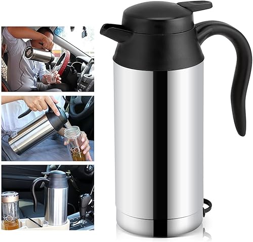 Miniatura 4 de Auto Wasserkocher - Hervidor de agua para automóvil de 12 V, 25.4 fl oz, acero inoxidable, hervidor eléctrico, taza de café, calentador de agua para