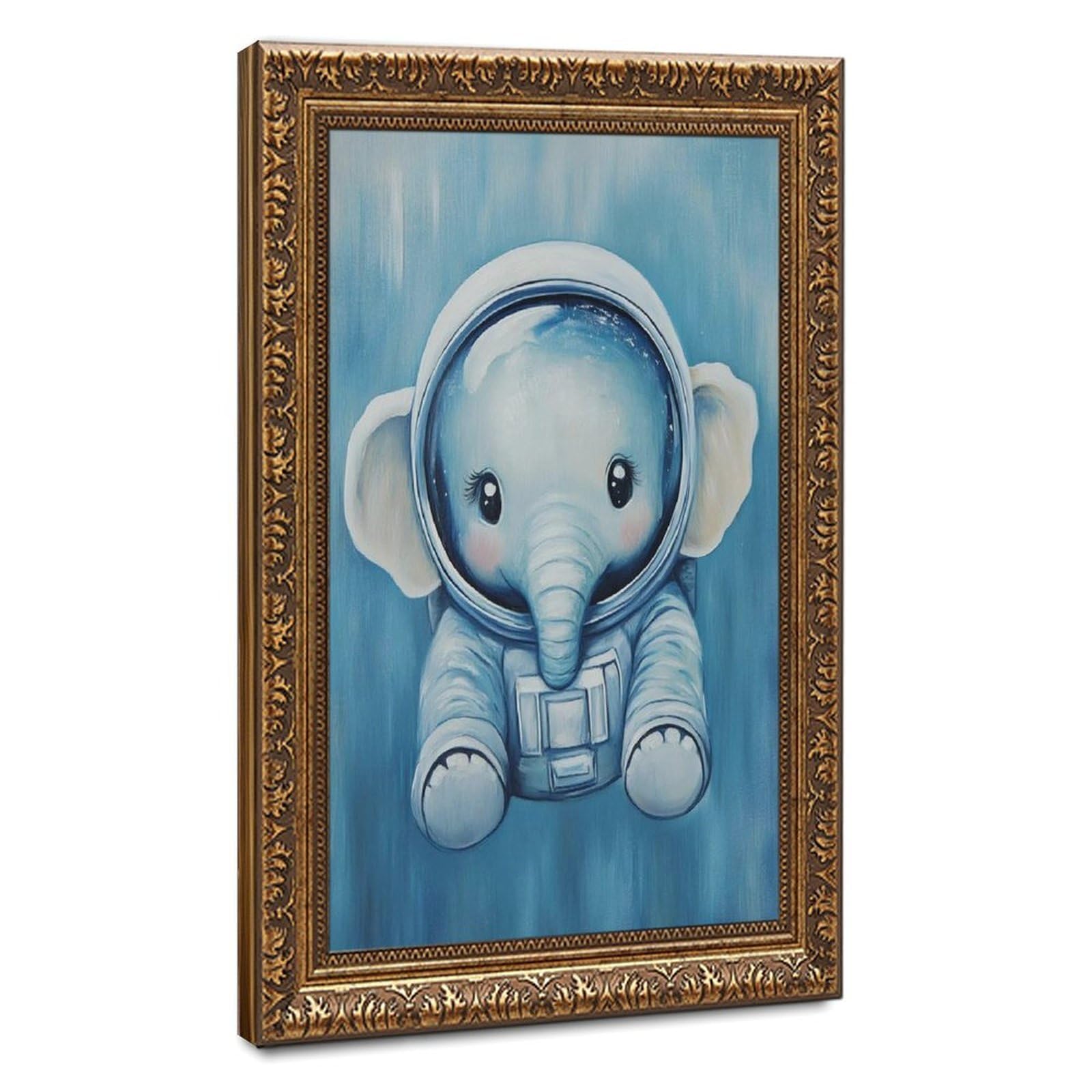 Bareronor Watercolour Elephant Poster Canvas Poster Bedroom Decor Landscape Office Room Decor Gift 24" L X 36" W