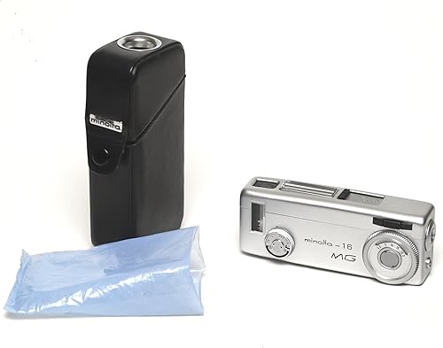 Minolta Cámara espía 16-MG con estuche de cuero - Coleccionable reacondicionado