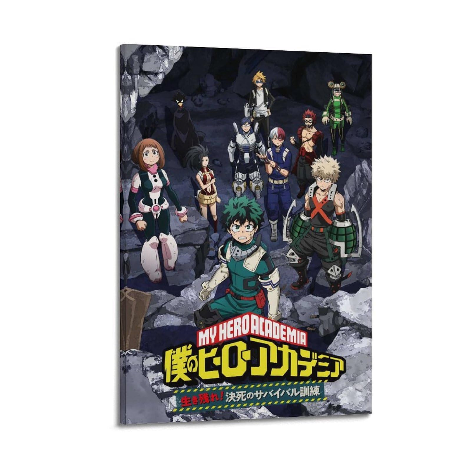 SUDANGDIANZI MHA Poster Anime Izuku Canvas Poster And Wall Art Modern Family Bedroom Gym Office Decor Gift 20x30inch(50x75cm) Frame-style-1