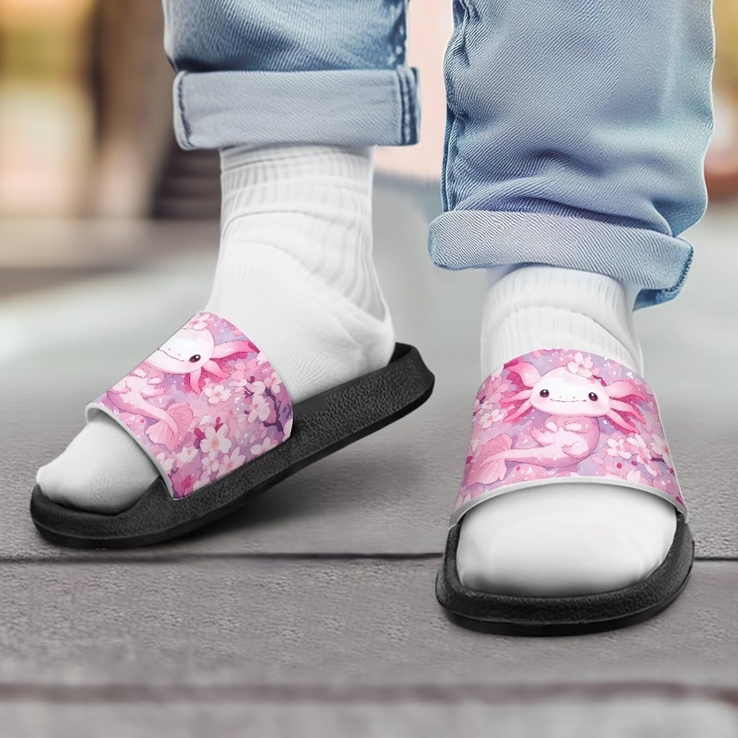 Unisex Slides for Girls Boys Comfortable Slippers Slides Non-slip Shower Shoes House Fashion Thick for Indoor & Outdoor Gifts