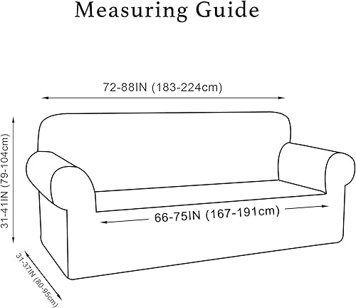 Miniatura 2 de Turquoize - Funda elástica para sofá de 1 pieza, de tela jacquard y parte inferior elástica, protector de muebles contra mascotas