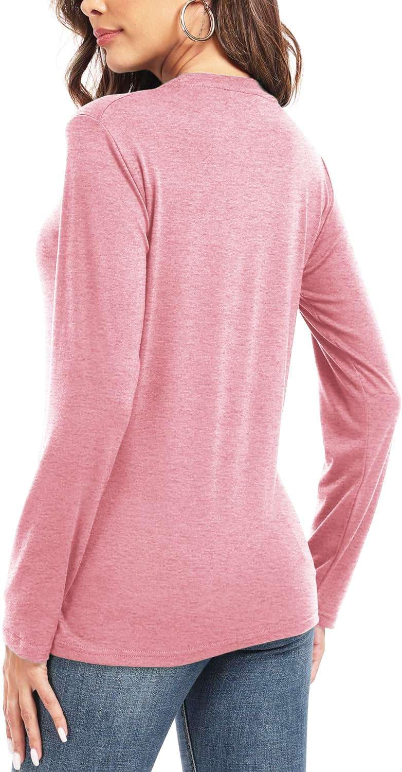 Teesho Donna T-Shirt Eleganti Manica Corta/Lunga Camicie Oversize Tunika Sporttop