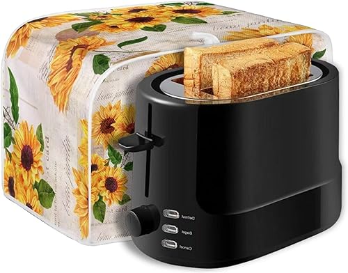 Miniatura 5 de COEQINE Cubierta para electrodomésticos de cocina con patrón de girasol, cubierta antipolvo para tostadora de 2 rebanadas para mujeres y mujeres,