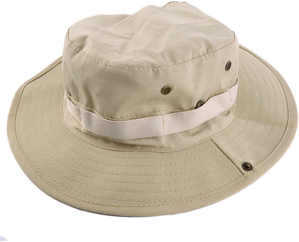 AVOUSAEUnisex Boonie Hunting Fishing Outdoor Wide Cap (Beige)