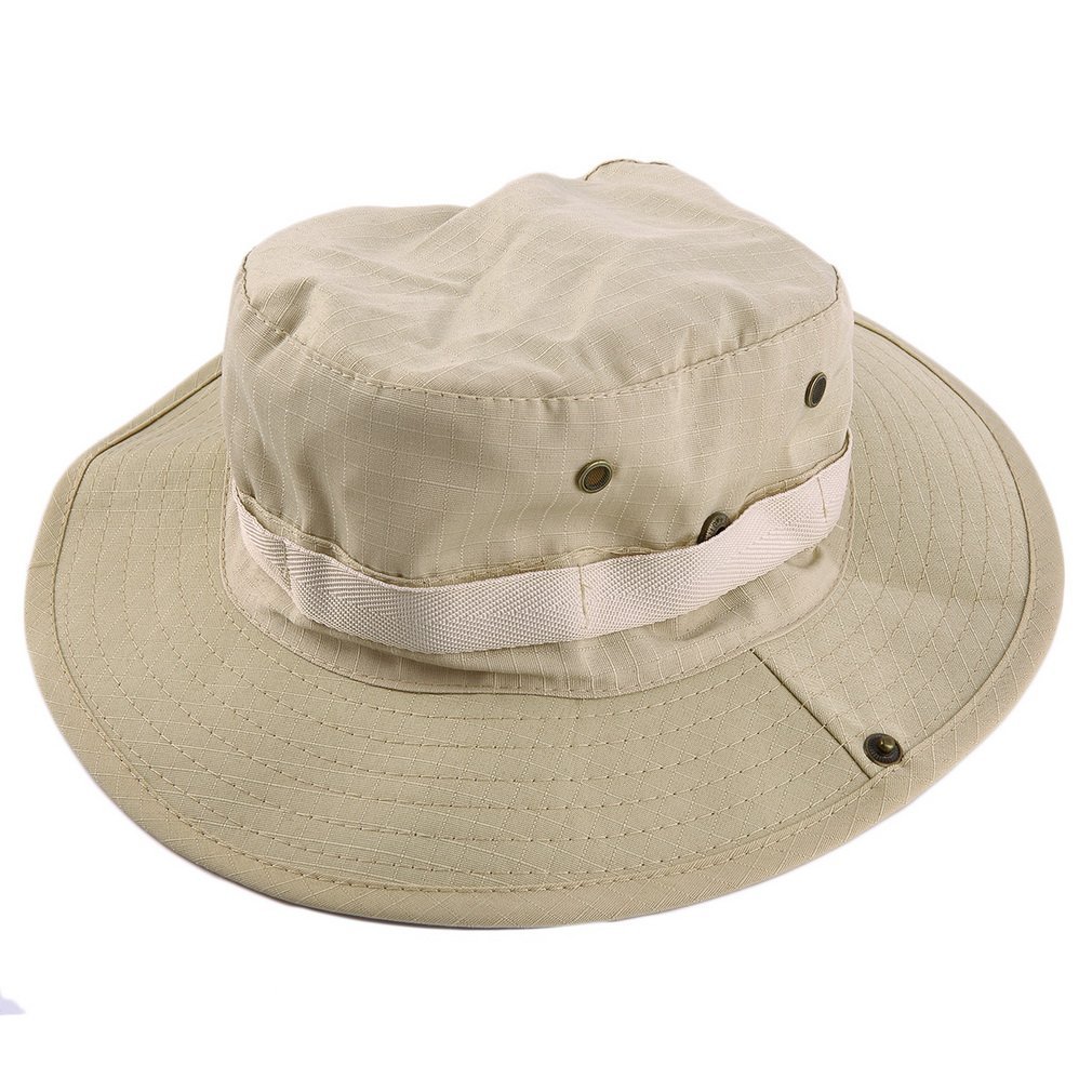 AVOUSAEUnisex Boonie Hunting Fishing Outdoor Wide Cap (Beige)