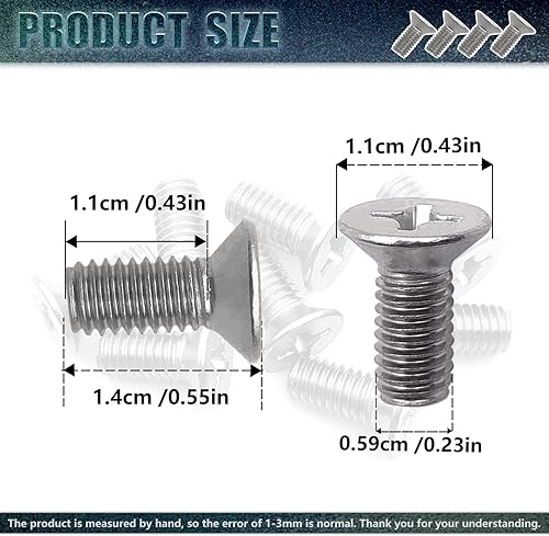 Miniatura 2 de 8 tornillos de retención de acero inoxidable para la parte delantera y trasera, tornillos rotores de disco de freno de acero inoxidable,