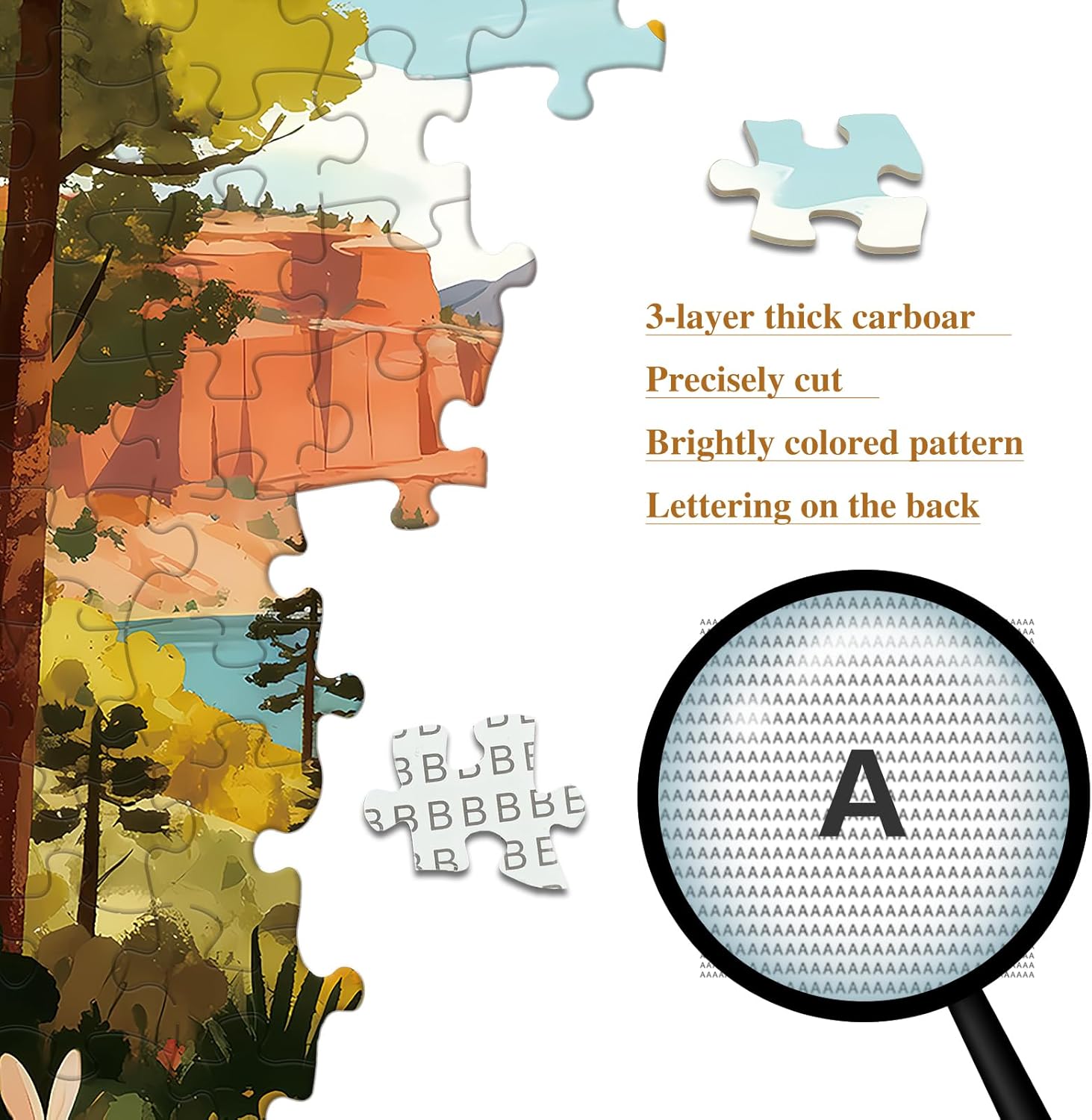Puzzles for Adults 1000 Pieces Jigsaw Puzzles Impossible Puzzle with Letters on Back Scene Landscape Puzzle for Valentine Friends(27.56x19.7 Inch)