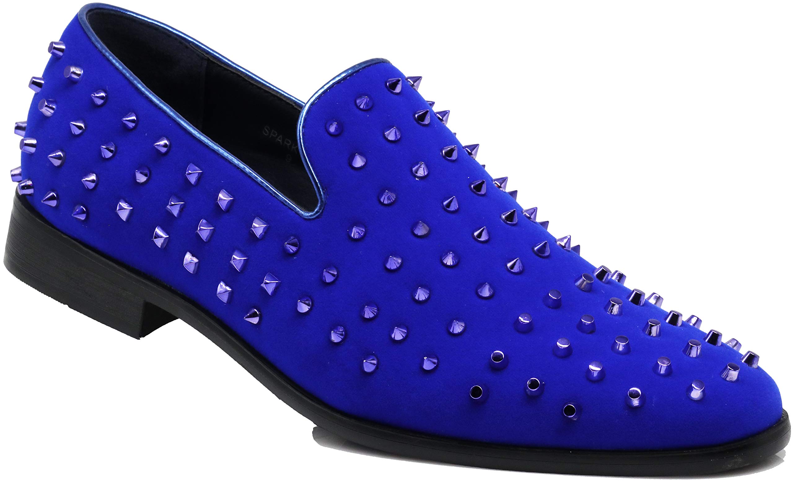 SPK26 Men's Vintage Velvet Rhinestone Designer Dress Loafers Slip On Shoes Classic Tuxedo Dress Shoes