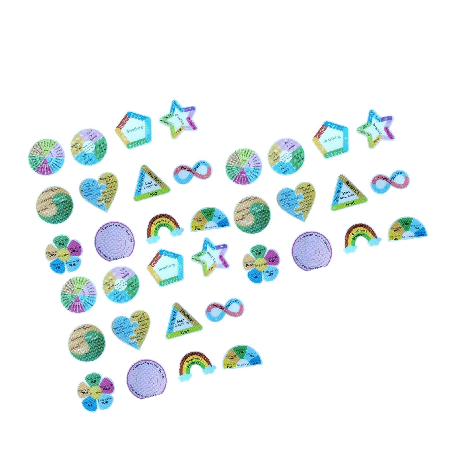 Anxietys Sensory Strips Calming Sticker Textured for Mood Breathing Mindfulness Fidgety for Kids Adult Strips for Anxietys Sensory