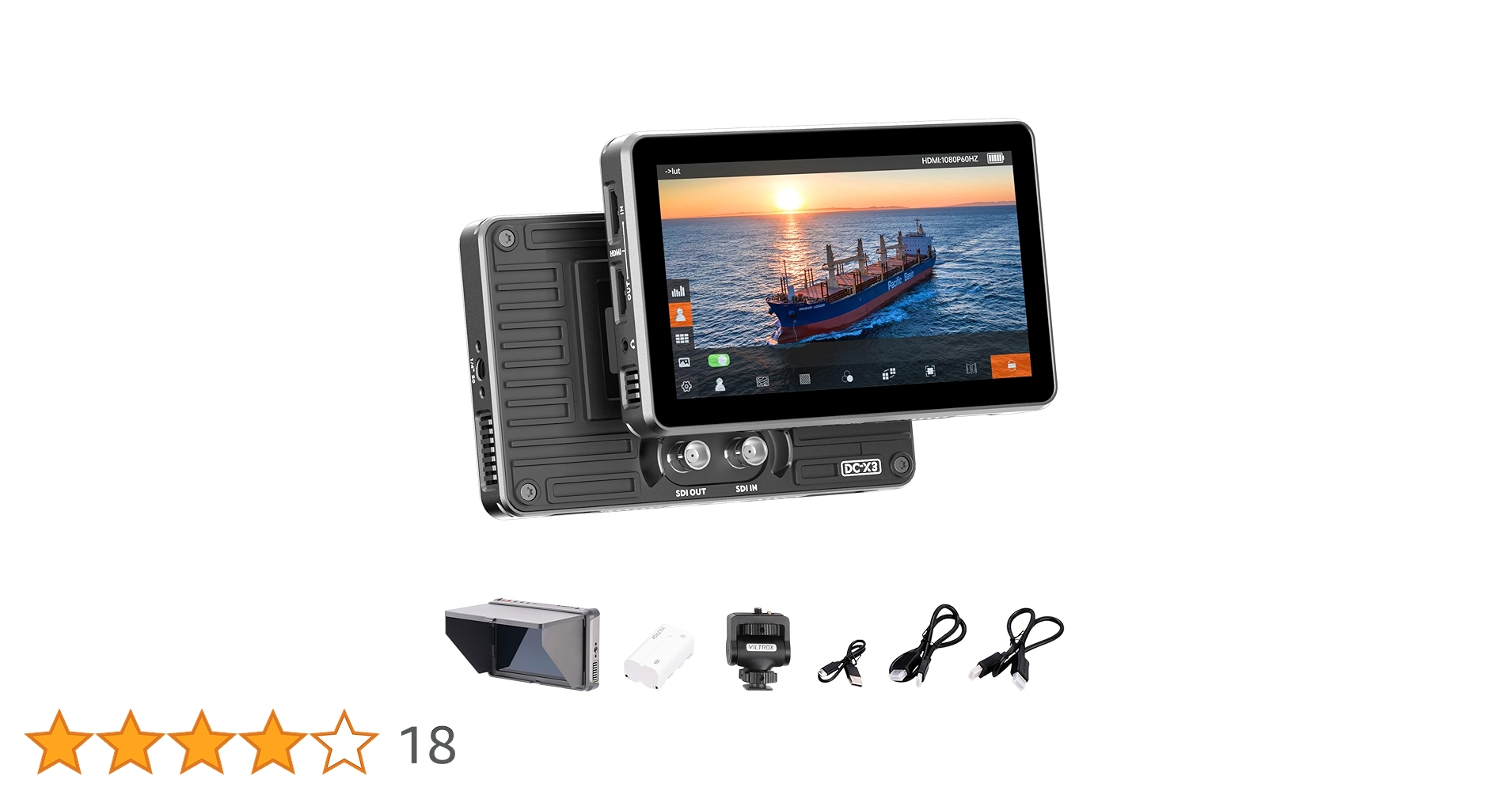 VILTROX DC-X3 2000Nits Kamera Saha Monitörü Dokunmatik Ekran, 6