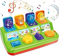 Vista 1 de Juguetes Emergentes Musicales de Causa y Efecto con Luz y Música para Niños de 1-3 Años, Juguete Interactivo para Bebés con Sonidos de Animales