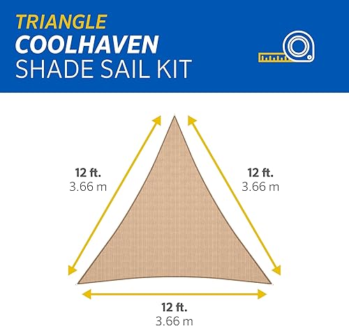 Miniatura 3 de Coolaroo Coolhaven - Kit de vela para exteriores, 95% de bloqueo UV, transpirable, con accesorios de acero inoxidable para patio, terraza, jardín o