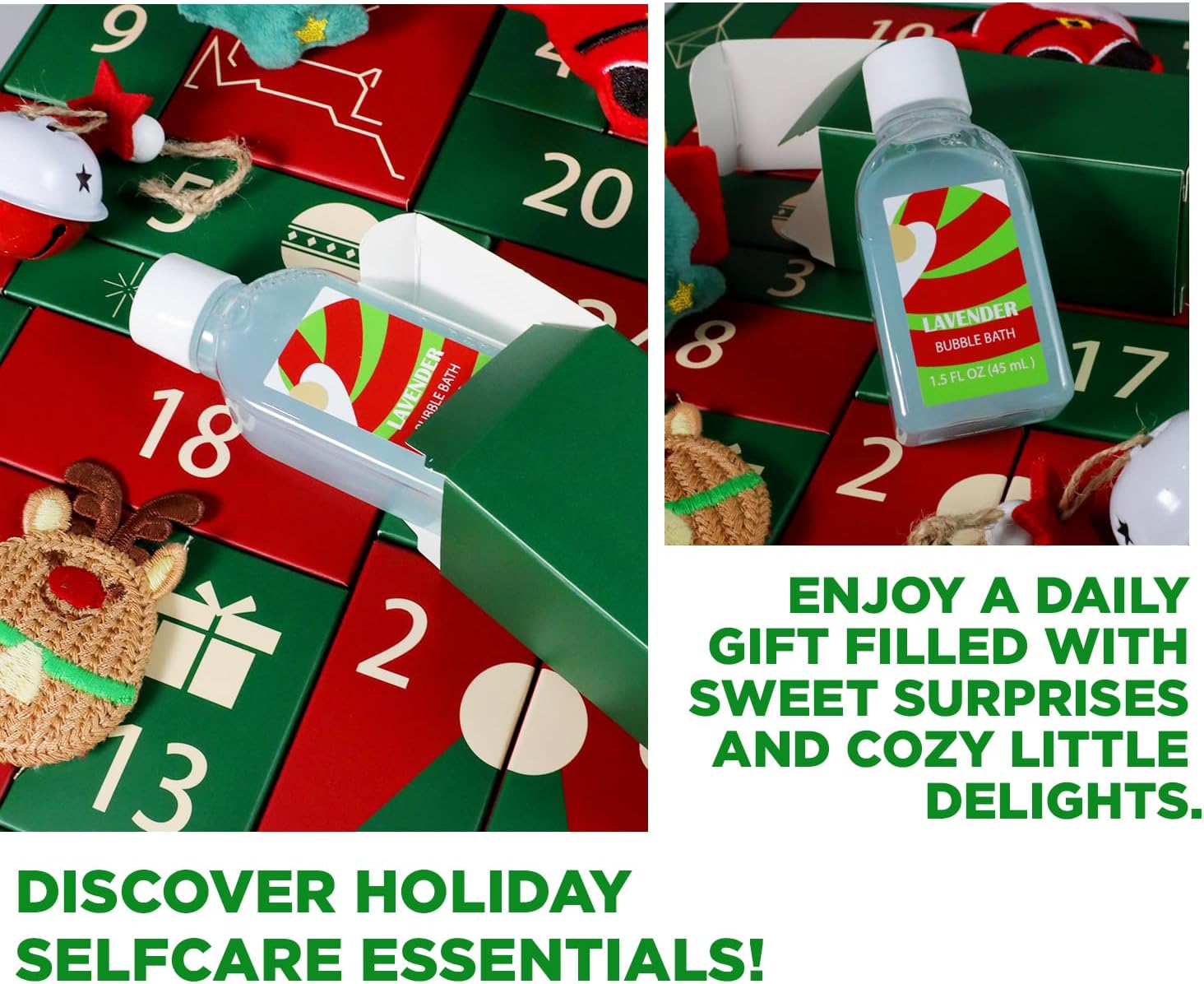 Advent Skincare Calendar 2025 for Adults Women, 24 Days of Beauty Christmas Countdown Calendar, Holiday Christmas Gifts Baskets for Girls, Teen Girls, Wife, Bath and Body Gift Set with Lotion - Image 4