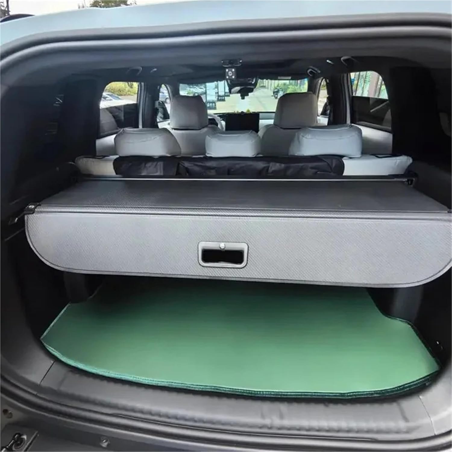 Auto Trunk Curtain Organizer Cover for BYD Equation Leopard 3/Titanium 3/Super 3 2025 Car Cargo Rear Rack Luggage(Carbon Fiber)