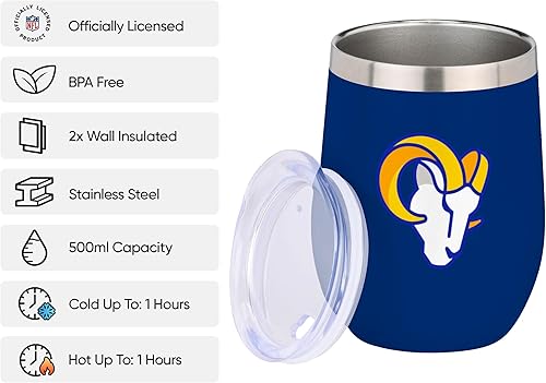 Miniatura 180 de FOCO NFL - Taza de viaje de 12 onzas con aislamiento con logotipo de equipo de la NFL para adultos