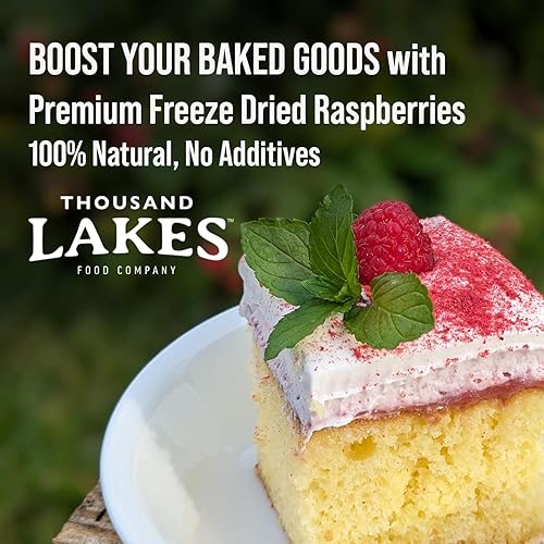 Miniatura 6 de Thousand Lakes Frutas liofilizadas  Paquete de 2 frambuesas de 1.2 onzas (2.4 onzas en total)  Sin azúcar añadido  100% frambuesas enteras