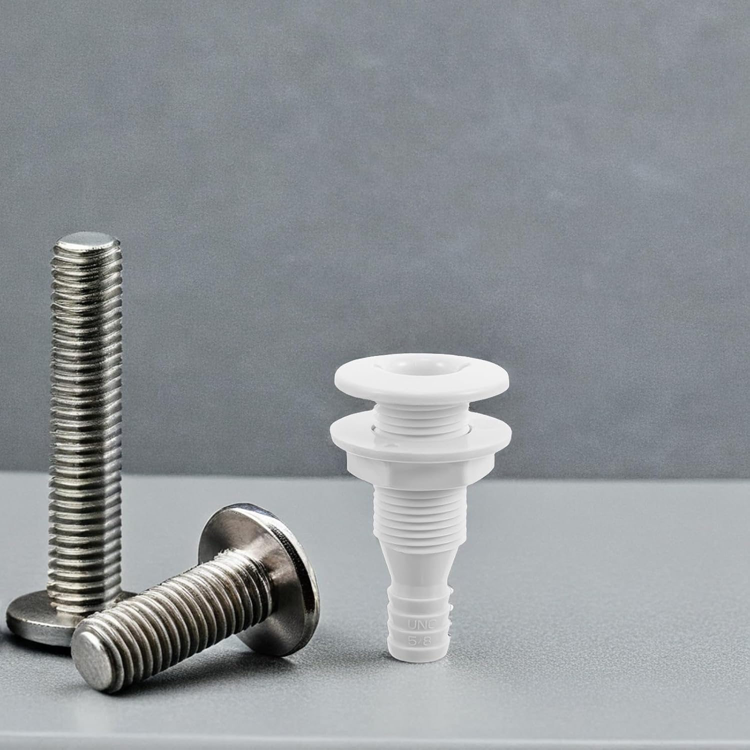 SOLUSTRE Marine Thru-Hull Hose Fitting 5/8 Inch Plastic Drain Plug for Boat Yacht Bilge Pump Water Outlet Marine Drainage Outlet Accessory